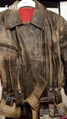 Дамско рокерско яке ест.кожа - М/Л размер  , снимка 2 - Якета - 30207922
