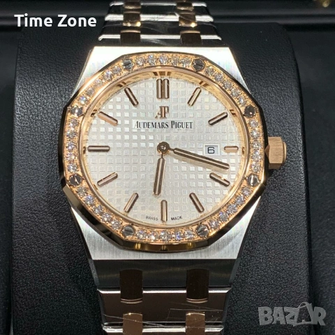 Audemars Piguet Royal Oak 33mm Steel White Diamond Дамски Различни Цветове, снимка 9 - Дамски - 54047406