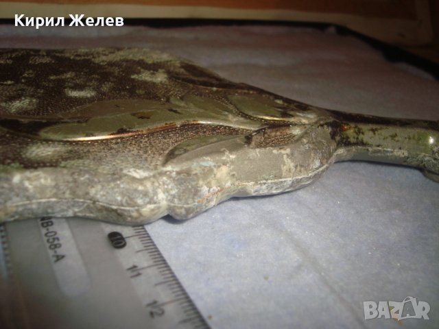 СТАРО МЕТАЛНО ФЛОРАЛНО ОРНАМЕНТИРАНО ВИНТИДЖ ДАМСКО КРИСТАЛНО ОГЛЕДАЛО 32252, снимка 12 - Други ценни предмети - 38258510