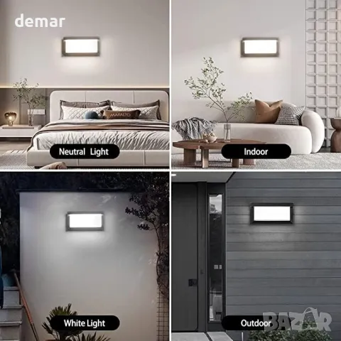 CANMEIJIA Осветление за входна врата, 3000К/4000К/6500K 18W, снимка 5 - Лед осветление - 49809285