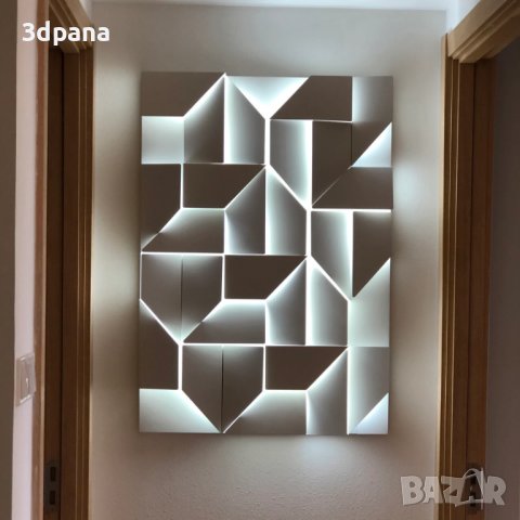 3Д ПАНЕЛИ от гипс, декоративни облицовки за стени / Led пана №0035, снимка 18 - Облицовки - 39795183