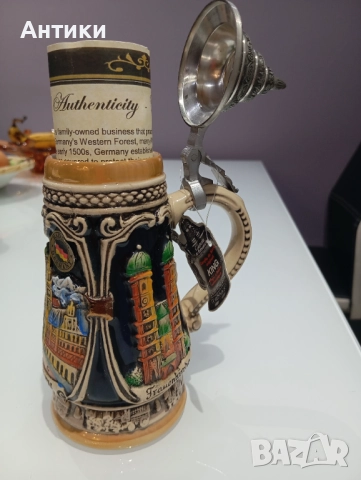 Стара халба със сертификат прекрасна за подарък, снимка 16 - Колекции - 52470382