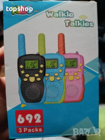 Нови, запечатани 3 Уоки токита за деца в комплект 3km обхват