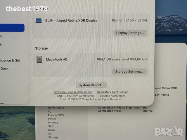 MacBook Pro 16 M1 Max`10 CPU/32 GPU/32GB RAM/1TB SSD/Бат 20ч, снимка 6 - Лаптопи за работа - 53912233