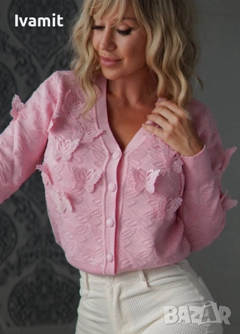 Жилетка с 3D пеперуди, снимка 3 - Жилетки - 52370614