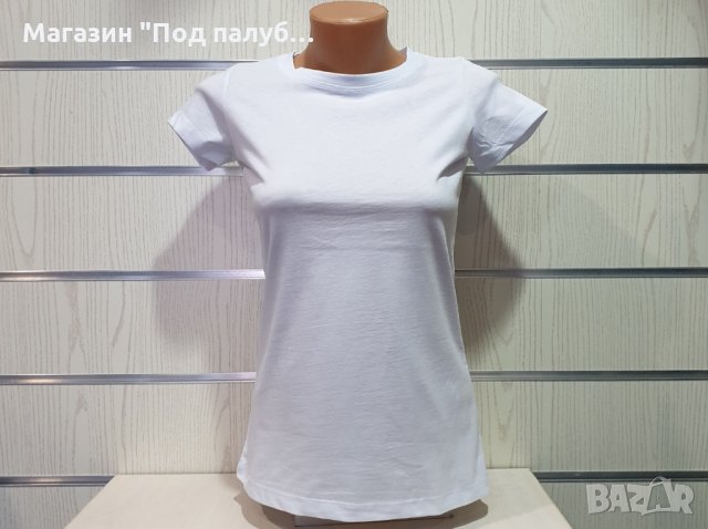 Нова дамска изчистена бяла тениска, снимка 1 - Тениски - 29964933