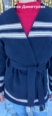 Кашмирено палто тип кимоно ръчна изработка , снимка 8 - Палта, манта - 48868146
