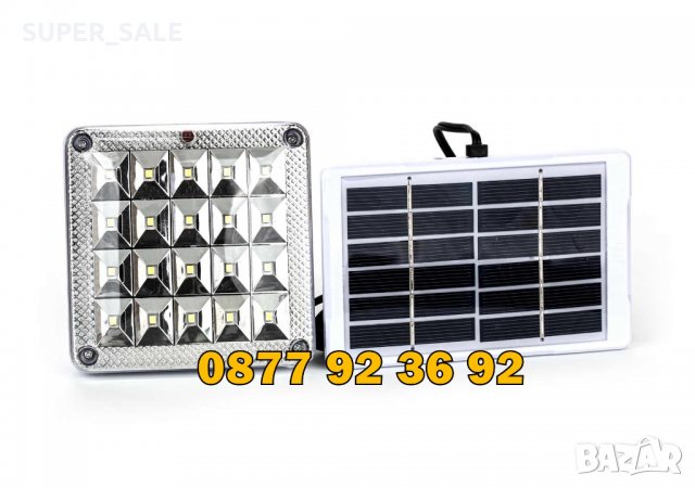 МОЩНА LED лампа със соларен панел: GD-6030, соларна лампа с панел , снимка 5 - Къмпинг осветление - 30198044