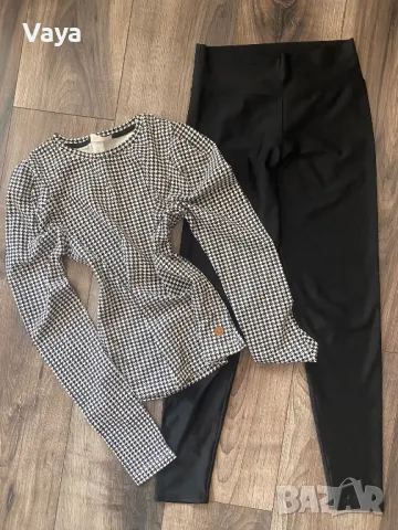 Клинове/панталони с блузи размер S, снимка 2 - Комплекти - 49898198