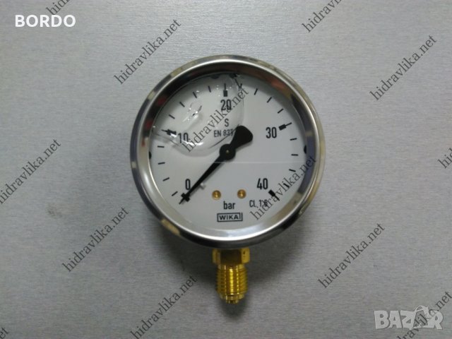 Манометър с глицерин WIKA - Ф63/0-40 bar (радиален)