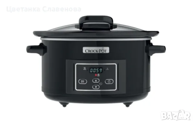 Дигитален уред за бавно готвене Крок-Пот 4.7л с прикачващ се капак, снимка 4 - Мултикукъри - 50360063