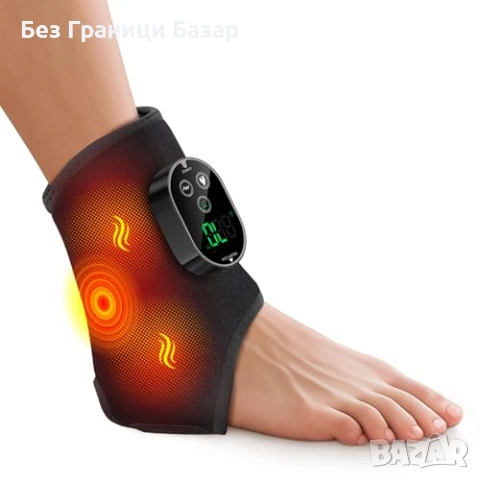Нов Безжичен нагревателен масажор за глезен и стъпало с вибрации