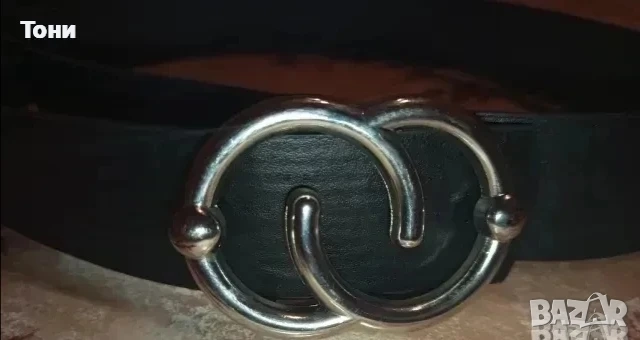 Нов Стилен Дамски Колан Изцяло от Естествена Кожа 100см.