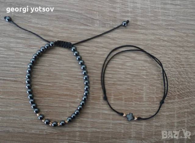 Комплект Hematite Cross с 14k злато