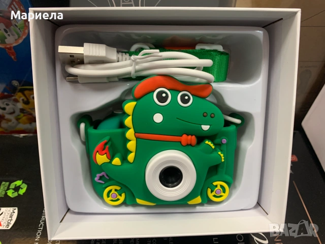 Цифров фотоапарат за деца, двойна камера, силиконова защита, 32GB карта