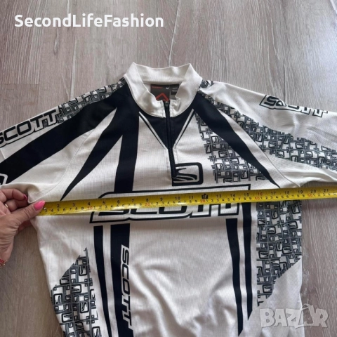 Колоездачна тениска Scott бяла размер M, блуза, снимка 3 - Спортна екипировка - 52283129