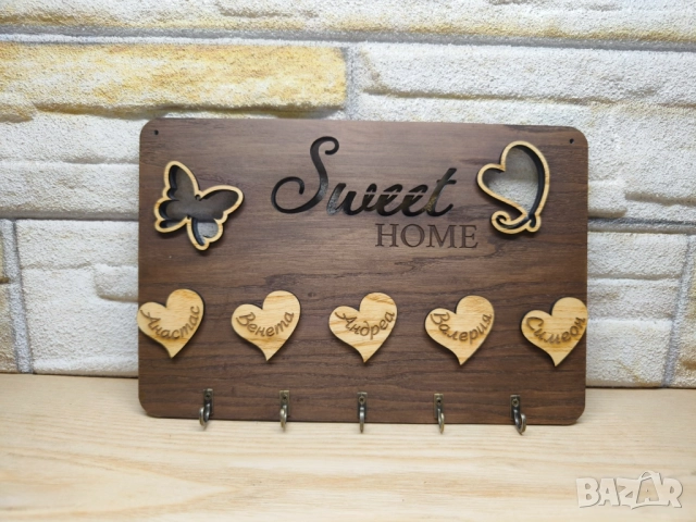 🌟Закачалка за ключове с вашите имена или фамилия, снимка 3 - Декорация за дома - 51923459