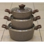 Комплект от 3 алуминиеви тенджери с капак, снимка 1