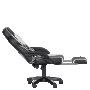 Геймърски стол Carmen 6198 с подвижна опора за крака - Черен/Бял, снимка 2