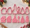 Коледно селце - резци и щампи за сладки, 12 части, снимка 2