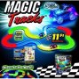 Светеща писта Magic Tracks, Състезателна количка, 220 части, Многоцветна, снимка 4