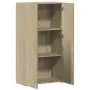 vidaXL Шкаф за документи, сонома дъб, 60x32x115 см, инженерно дърво, снимка 7