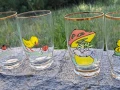 стари стъклени детски чаши със златен кант , снимка 6