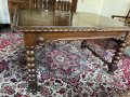 Маса антикварна изцяло масив орех, разтяга се, снимка 2