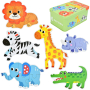 3603 Детски пъзел животни в метална кутия, снимка 18