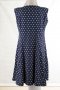 Тъмносиня рокля на бели точки марка Numoco - XL, снимка 3