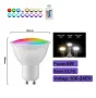 RGB LED ЛАМПА , КРУШКА С ДИСТАНЦИОННО УПРАВЛЕНИЕ GU10 плосък  цокъл за лунички  10W - 220 V , снимка 1