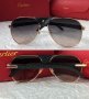 Cartier 2022 мъжки слънчеви очила с кожа, снимка 1 - Слънчеви и диоптрични очила - 37441185