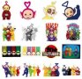 50 бр teletubbies Телетъбис Телетабис самозалепващи лепенки стикери за украса картонена торта, снимка 2