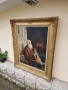 Уникална антикварна белгийска майсторска авторска картина масло върху платно , снимка 7