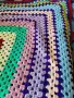Декоративно и цветно одеяло в бохо стил, ръчно изплетено, снимка 1