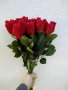 Изкуствени цветя-рози червени плюш, снимка 6
