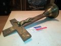 ГОЛЯМ КРЪСТ С ХРИСТОС-ДЪРВО МЕД МЕСИНГ L2901230906, снимка 3