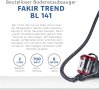 Прахосмукачка без торба Fakir trend BL 141, Метална телескопична тръба, 2 л, 700 W, EPA филтър, снимка 5