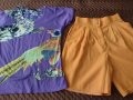 Лятно комплектче  блузка и къси панталонки с  прекрасни  цветове, снимка 1 - Къси панталони и бермуди - 42064735