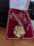 Маршалска звезда соц. период с масивна позлата и камъни swarovski (КОПИЕ), снимка 8