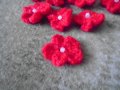 50 микс цветове сияйни ръчно плетени цветя с мъниста, снимка 3