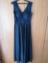 Дълга официална, бална, тъмно синя рокля размер М/Л, снимка 4