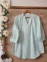 Лятна туника тип риза мента памучна материя , снимка 2