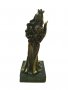 Статуетка Ahelos, Богиня Тихи, Метална, Черна оскидация, 13 см, снимка 3