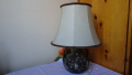 Настолна лампа Leuchte  Германия естествена кожа и керамична основа.                                