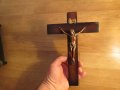 Стар кръст разпятие Христово, Исус Христос 25 х 17 см , снимка 1 - Антикварни и старинни предмети - 34134504