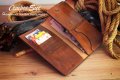 Портфейл от естествена кожа, ръчна изработка, снимка 3