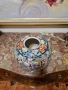 Прекрасна антикварна колекционерска порцеланова китайска купа урна буркан Satsuma , снимка 7