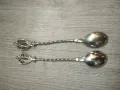 Комплект две посребрени метални лъжички, снимка 4