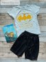 🌞Летен лот за момче: тениска BATMAN + к. панталонки, р.110/116😎